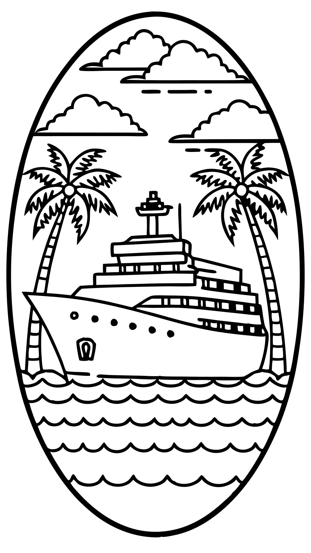 coloriages de navires de croisière